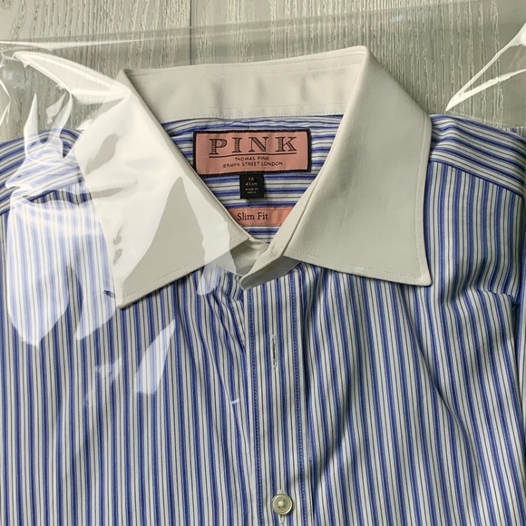 THOMAS PINK DRESS SHIRT - Picture 1 of 3
